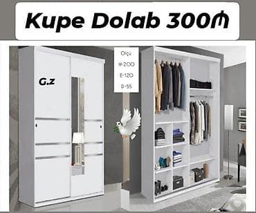 Kupe dolab – 300₼ Ağ rəngli, sürgülü qapılı kupe dolab. Orta hissədə lalafo.az -da Kupe dolab – 300₼ Ağ rəngli, sürgülü qapılı kupe dolab. Orta hissədə