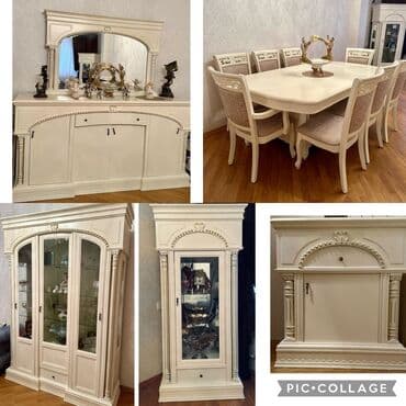 Qonaq otağı üçün, Açılmayan, Oval masa, 8 stul lalafo.az -da Qonaq otağı üçün, Açılmayan, Oval masa, 8 stul