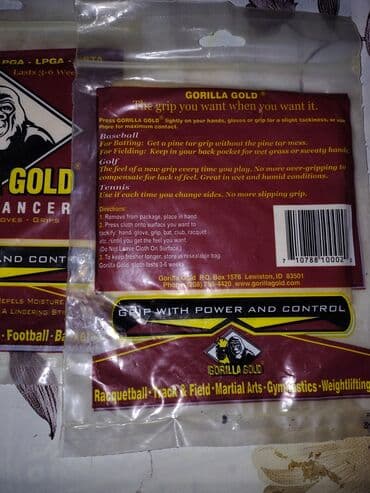 Шлемы: Gorilla Gold Grip Enhancer – idman alətləri və əlcəklər üçün tutuş at lalafo.az — 2 Шлемы: Gorilla Gold Grip Enhancer – idman alətləri və əlcəklər üçün tutuş — 2