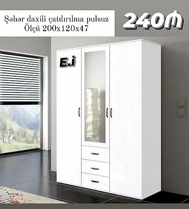 3 qapılı dolab Yep yeni 240 azn rəng seçimi var çatdırılma var at lalafo.az 3 qapılı dolab Yep yeni 240 azn rəng seçimi var çatdırılma var