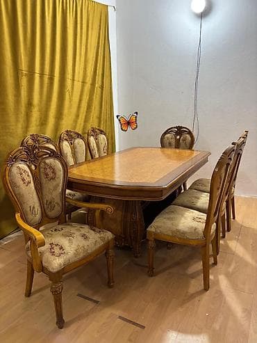 Qonaq otağı üçün, Açılan, Oval masa, 8 stul lalafo.az -da Qonaq otağı üçün, Açılan, Oval masa, 8 stul
