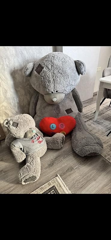 Nəhəng plyuş ayı dəsti - Rəng: boz - Komplekt: 2 ədəd plyuş ayı - at lalafo.az Nəhəng plyuş ayı dəsti - Rəng: boz - Komplekt: 2 ədəd plyuş ayı -