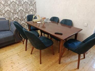 Qonaq otağı üçün, İşlənmiş, Açılmayan, Dördbucaq masa, 6 stul lalafo.az -da Qonaq otağı üçün, İşlənmiş, Açılmayan, Dördbucaq masa, 6 stul