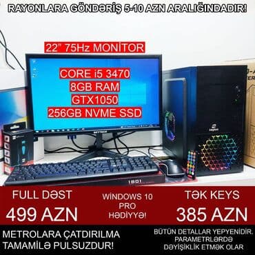 Oyun üçün Kompüter "RGB Legion Core i5 3470 GTX1050 2GB 256GB NVME” lalafo.az -da Oyun üçün Kompüter "RGB Legion Core i5 3470 GTX1050 2GB 256GB NVME”