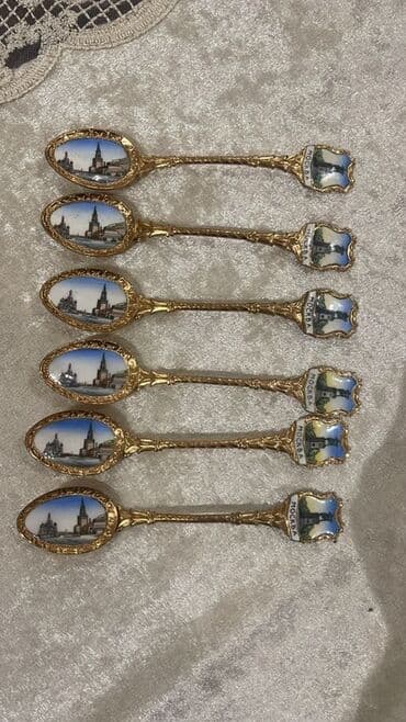 Moskva temalı suvenir çay qaşıqları dəsti - Sayı: 6 ədəd - Material lalafo.az -da Moskva temalı suvenir çay qaşıqları dəsti - Sayı: 6 ədəd - Material