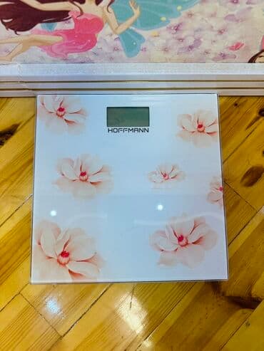 Hoffmann rəqəmsal bədən tərəzisi - Şüşə üst səth, üzərində çiçək lalafo.az -da Hoffmann rəqəmsal bədən tərəzisi - Şüşə üst səth, üzərində çiçək