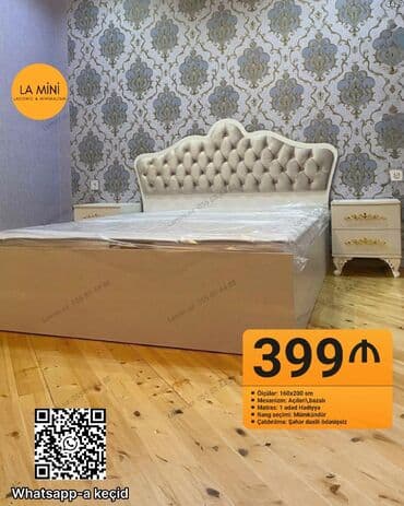 İkinəfərlik çarpayı, Bazalı, Matras ilə, Siyirməli lalafo.az -da İkinəfərlik çarpayı, Bazalı, Matras ilə, Siyirməli