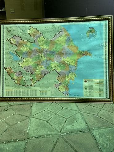 Çərçivəli Azərbaycan xəritəsi-100x70 - Böyük ölçülü, divardan asılan at lalafo.az Çərçivəli Azərbaycan xəritəsi-100x70 - Böyük ölçülü, divardan asılan