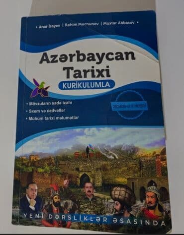 Məhsul: “Azərbaycan Tarixi – Kurikulumla” kitabı (2024/25-ci il nəşri) lalafo.az -da Məhsul: “Azərbaycan Tarixi – Kurikulumla” kitabı (2024/25-ci il nəşri)