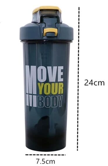 Idman şüşəsi – shaker (qara) - Həcm: təxmini 500–600 ml (şkala lalafo.az -da Idman şüşəsi – shaker (qara) - Həcm: təxmini 500–600 ml (şkala