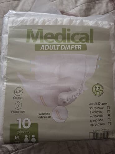 Medical Adult Diaper – böyüklər üçün bez - Ölçü: M (750×900 mm), bel lalafo.az -da Medical Adult Diaper – böyüklər üçün bez - Ölçü: M (750×900 mm), bel