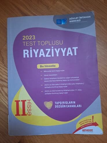Riyaziyyat Testlər 11-ci sinif, DİM, 1-ci hissə lalafo.az -da Riyaziyyat Testlər 11-ci sinif, DİM, 1-ci hissə