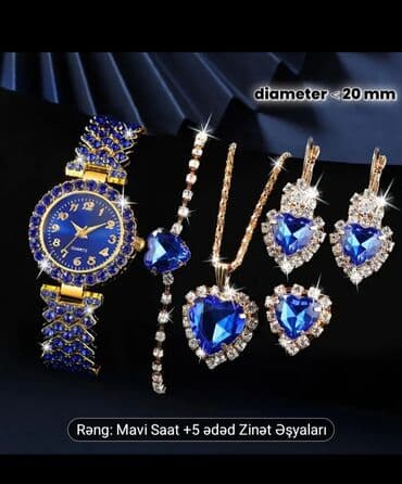 Klassik Saat dəsti, rəng - Mavi lalafo.az -da Klassik Saat dəsti, rəng - Mavi