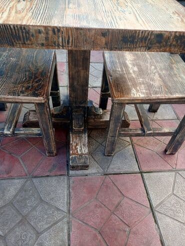 Магазинная мебель на заказ: Restoran və kafe üçün işlənmiş taxta masa–stul dəsti satılır. Dəst 14 at lalafo.az — 4 Магазинная мебель на заказ: Restoran və kafe üçün işlənmiş taxta masa–stul dəsti satılır. Dəst 14 — 4