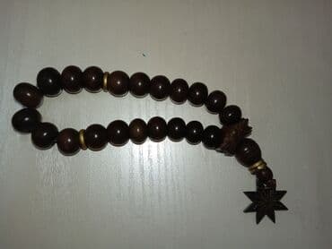 Təsbeh – ulduz formalı asma bəzəyi ilə - Material: tünd rəngli taxta lalafo.az -da Təsbeh – ulduz formalı asma bəzəyi ilə - Material: tünd rəngli taxta