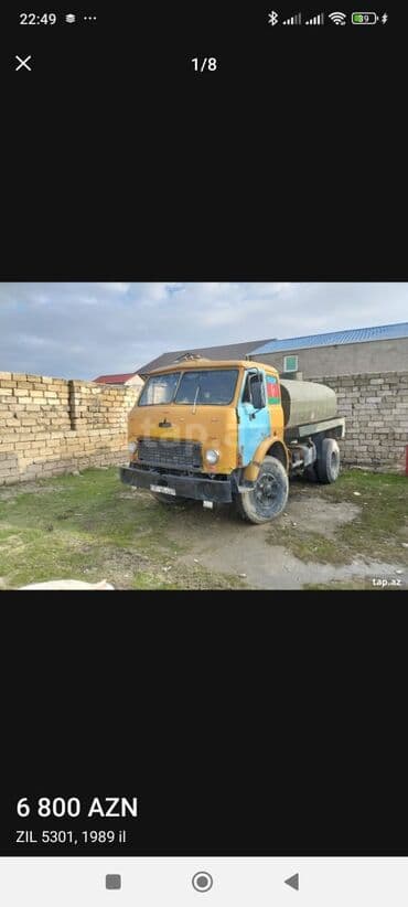ZIL 5301, 1989 il – su/yanacaq çəni olan yük maşını - Model: ZIL 5301 lalafo.az -da ZIL 5301, 1989 il – su/yanacaq çəni olan yük maşını - Model: ZIL 5301