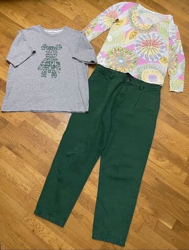 Одежда в отличном состоянии Брюки новые OVS хл 10манат Серая футболка lalafo.az -da Одежда в отличном состоянии Брюки новые OVS хл 10манат Серая футболка