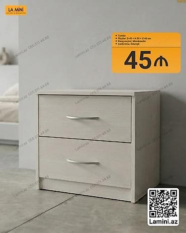 Tumba – iki çekmecəli, minimal dizayn. - Ölçülər: Dərinlik 40 sm at lalafo.az Tumba – iki çekmecəli, minimal dizayn. - Ölçülər: Dərinlik 40 sm