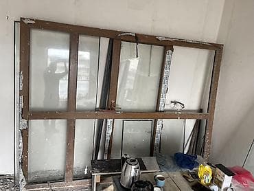 Alüminium-şüşə balkon sistemi və pəncərə paketləri - Material: taxta lalafo.az -da Alüminium-şüşə balkon sistemi və pəncərə paketləri - Material: taxta
