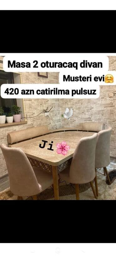Künc divan və masa desti yeni lalafo.az -da Künc divan və masa desti yeni