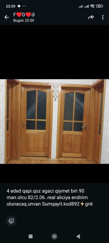 İşlənmiş Otaq qapısı Zəmanətsiz, Ünvandan götürmə lalafo.az -da İşlənmiş Otaq qapısı Zəmanətsiz, Ünvandan götürmə