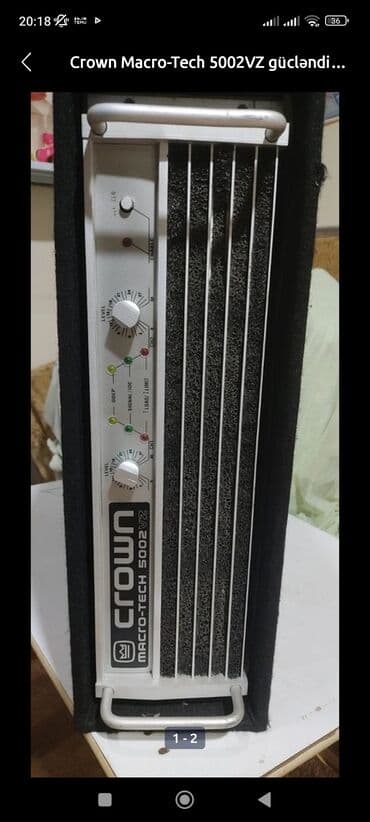 Crown Macro-Tech 5002VZ gücləndirici - Peşəkar səhnə və klub lalafo.az -da Crown Macro-Tech 5002VZ gücləndirici - Peşəkar səhnə və klub