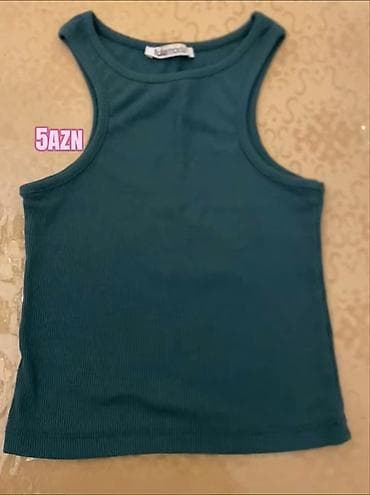 Qadınlar üçün ribli mayka - Rəng: tünd yaşıl - Model: qoltuqaltı lalafo.az -da Qadınlar üçün ribli mayka - Rəng: tünd yaşıl - Model: qoltuqaltı