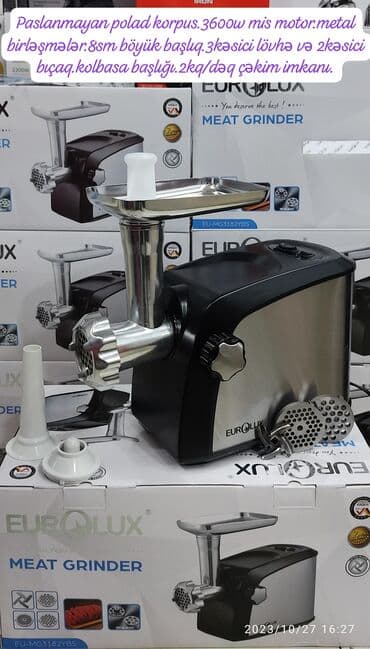 Ət çəkən maşın Eurolux, 3600 Vt, Revers ilə, Yeni lalafo.az -da Ət çəkən maşın Eurolux, 3600 Vt, Revers ilə, Yeni