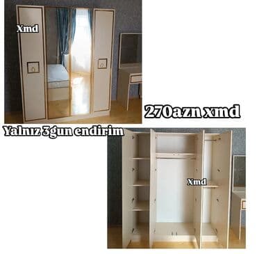 Yeni, Açılan, 4 qapılı Düz dolab, Qarderob, paltar dolabı lalafo.az -da Yeni, Açılan, 4 qapılı Düz dolab, Qarderob, paltar dolabı
