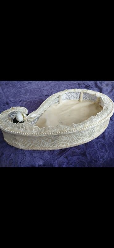 Zərif bəzəkli gəlin xonçası/tray - Rəng: krem/ivori - Forma: saza lalafo.az -da Zərif bəzəkli gəlin xonçası/tray - Rəng: krem/ivori - Forma: saza