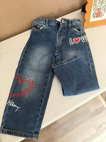 ZARA uşaq cins şalvarı – Keith Haring kolleksiyası - Material lalafo.az -da ZARA uşaq cins şalvarı – Keith Haring kolleksiyası - Material