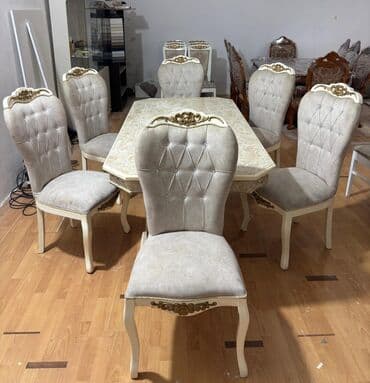 Qonaq otağı üçün, İşlənmiş, Açılmayan, Kvadrat masa, 6 stul lalafo.az -da Qonaq otağı üçün, İşlənmiş, Açılmayan, Kvadrat masa, 6 stul