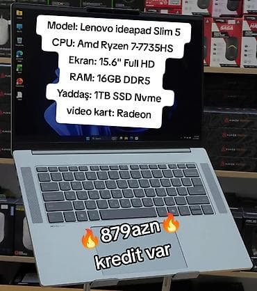 Lenovo IdeaPad Slim 5 noutbuku - Prosesor: AMD Ryzen 7 7735HS - at lalafo.az Lenovo IdeaPad Slim 5 noutbuku - Prosesor: AMD Ryzen 7 7735HS -