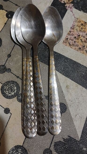 4 чайные ложки из нержавейки lalafo.az -da 4 чайные ложки из нержавейки