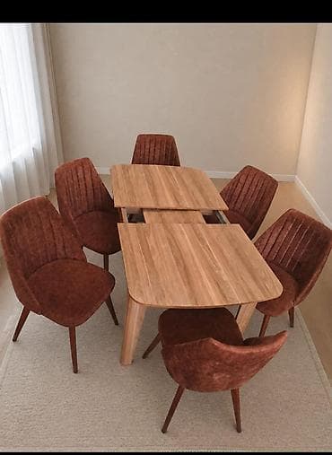 Qonaq otağı üçün, İşlənmiş, Açılan, Dördbucaq masa, 6 stul lalafo.az -da Qonaq otağı üçün, İşlənmiş, Açılan, Dördbucaq masa, 6 stul