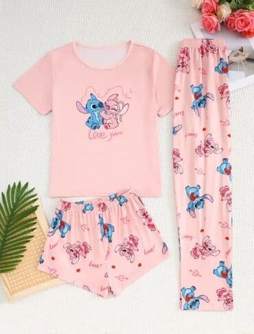 Uşaq və ya gənclər üçün 3 hissəli pijama dəsti: - Rəng: açıq çəhrayı - lalafo.az -da Uşaq və ya gənclər üçün 3 hissəli pijama dəsti: - Rəng: açıq çəhrayı -