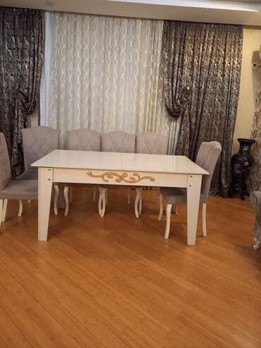 Masa dəsti satılır 350₼. Yaxşı vəziyyətdədir. Masa açılır,6 otutacağı lalafo.az -da Masa dəsti satılır 350₼. Yaxşı vəziyyətdədir. Masa açılır,6 otutacağı