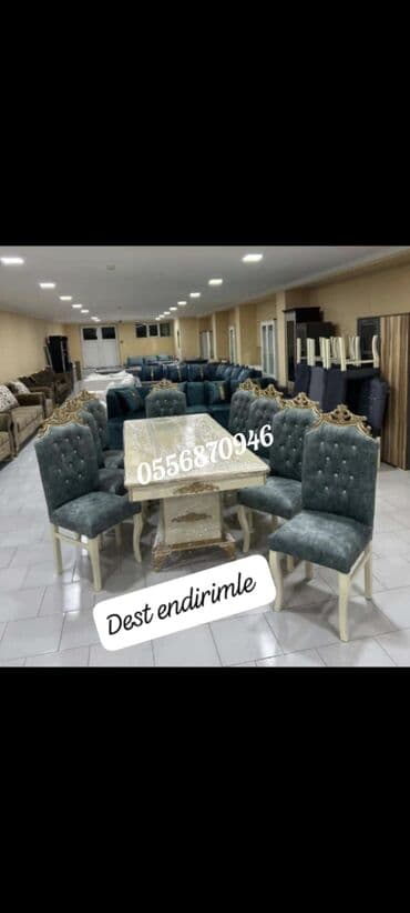 Qonaq otağı üçün, Yeni, Açılmayan, Dördbucaq masa, 6 stul lalafo.az -da Qonaq otağı üçün, Yeni, Açılmayan, Dördbucaq masa, 6 stul