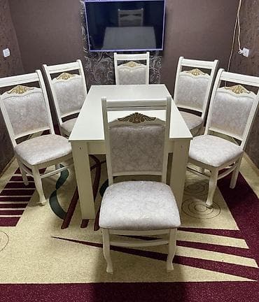 Qonaq otağı üçün, İşlənmiş, Açılan, Kvadrat masa, 6 stul lalafo.az -da Qonaq otağı üçün, İşlənmiş, Açılan, Kvadrat masa, 6 stul