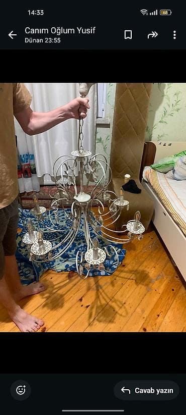 Çılçıraq, 8 lampa, Metal lalafo.az -da Çılçıraq, 8 lampa, Metal