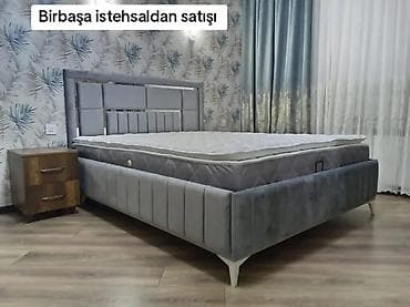 Mebel dəsti – yumşaq toxumalı, müasir dizaynlı iki nəfərlik çarpayı və lalafo.az -da Mebel dəsti – yumşaq toxumalı, müasir dizaynlı iki nəfərlik çarpayı və