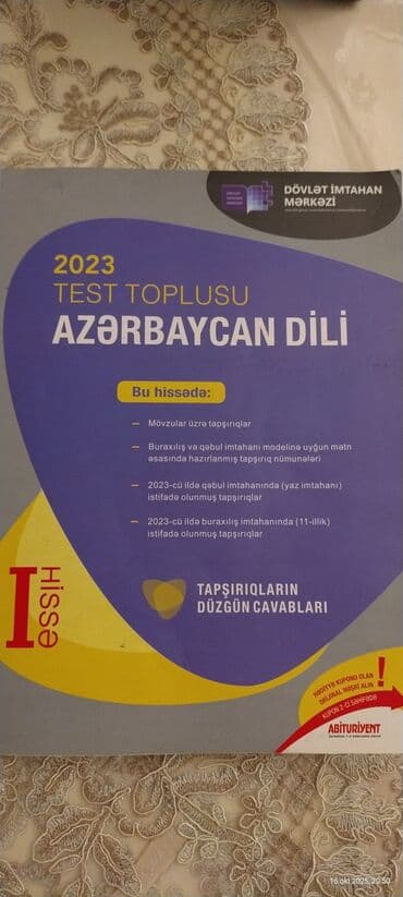 Azərbaycan dili Testlər 11-ci sinif, 1-ci hissə, 2023 il lalafo.az -da Azərbaycan dili Testlər 11-ci sinif, 1-ci hissə, 2023 il