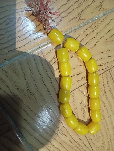 Sarı təsbeh - Material: parlaq sarı rəngli boncuklar (oval/silindrik lalafo.az -da Sarı təsbeh - Material: parlaq sarı rəngli boncuklar (oval/silindrik