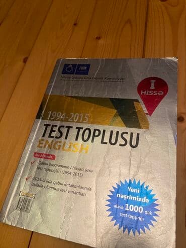 Məhsul: “Test Toplusu – English (I Hissə), 1994–2015” Nəşriyyat/İdarə lalafo.az -da Məhsul: “Test Toplusu – English (I Hissə), 1994–2015” Nəşriyyat/İdarə