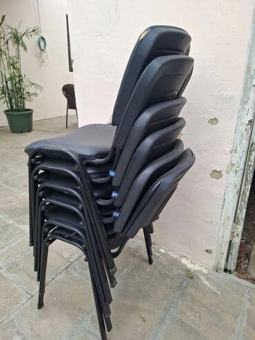 Ofis stulları – 6 ədəd dəst. - Rəng: qara - Material: yumşaq süni lalafo.az -da Ofis stulları – 6 ədəd dəst. - Rəng: qara - Material: yumşaq süni