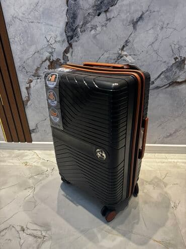 Sərnişin çemodanı – sərt korpuslu, 4 təkərli - Rəng: qara, narıncı lalafo.az -da Sərnişin çemodanı – sərt korpuslu, 4 təkərli - Rəng: qara, narıncı