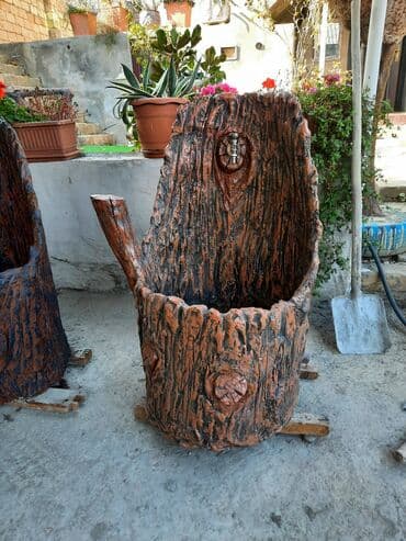 Bağ üçün dekorativ “ağac kötüyü” dizaynlı kranlı əl-yuma/çiçək sulama lalafo.az -da Bağ üçün dekorativ “ağac kötüyü” dizaynlı kranlı əl-yuma/çiçək sulama