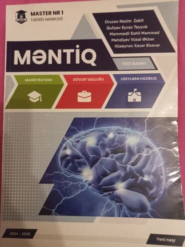 📘 Məntiq – Test Bankı (2024–2025) 🎯 Magistratura | Dövlət qulluğu | lalafo.az -da 📘 Məntiq – Test Bankı (2024–2025) 🎯 Magistratura | Dövlət qulluğu |