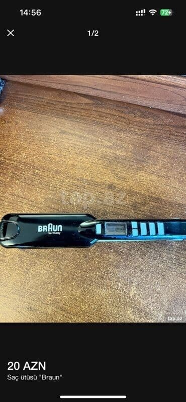 Braun saç ütüsü - Rəng: qara, mavi detal - Korpusda “Braun Germany” lalafo.az -da Braun saç ütüsü - Rəng: qara, mavi detal - Korpusda “Braun Germany”
