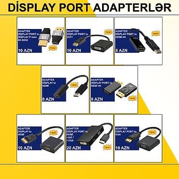 Display Port Adapterlər/Konverterlər (Çeviricilər) ⭐Display Port to lalafo.az -da Display Port Adapterlər/Konverterlər (Çeviricilər) ⭐Display Port to